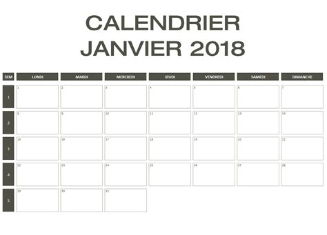 Pdf Calendrier Janvier 2018 Pdf Télécharger Download