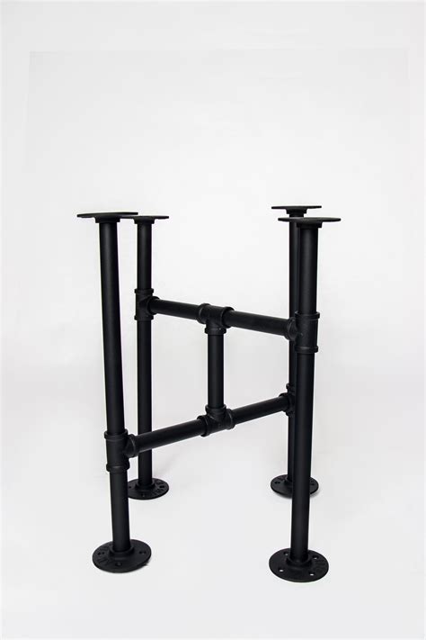 Att Industrial Iron Pipe Coffee Table Leg Set Rustic Black Steel Diy