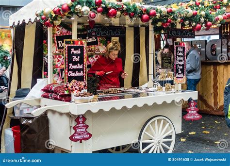 Bristol Christmas Market German Market Roasted Chestnut Stall