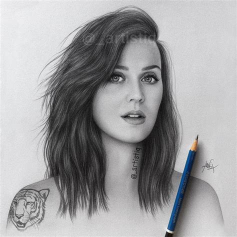Katy Perry Pencil Drawing