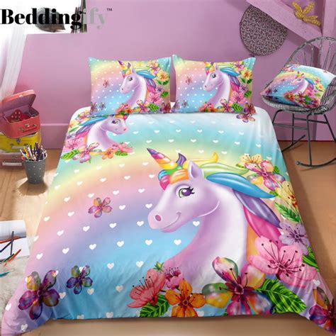 3d Cute Unicorn Bedding Set Unicorn Bedding Unicorn Bedroom Decor