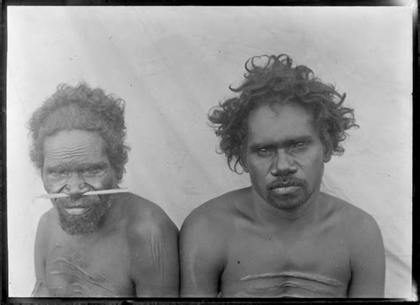 Portrait Of Two Aboriginal Men Possibly From Derby State Library Of Western Australia