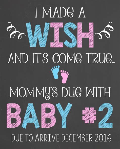 Pregnancy Announcement Chalkboard Printable Pregnancy Etsy