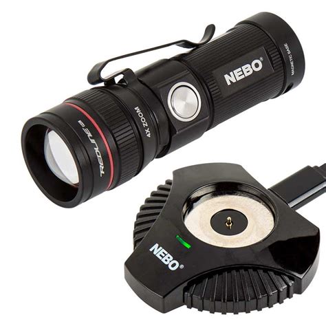 Rechargeable Led Flashlight With Charging Dock Nebo Redline Rc 320
