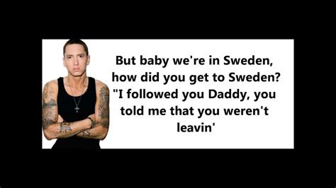 Eminem When Im Gone Lyrics Hd Youtube