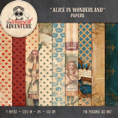 Alice In Wonderland Digital Scrapbook By Awhimsicaladventure