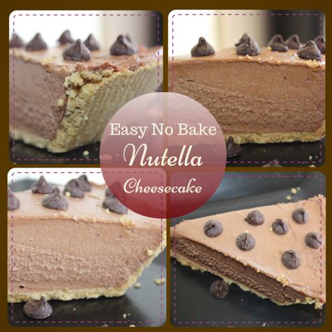 Super Easy Nutella No Bake Cheesecake Recipe Jenns Blah Blah Blog Baking Cheesecake Recipes