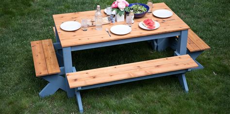 20 Diy Picnic Table Ideas To Build This Summer The Handymans Daughter