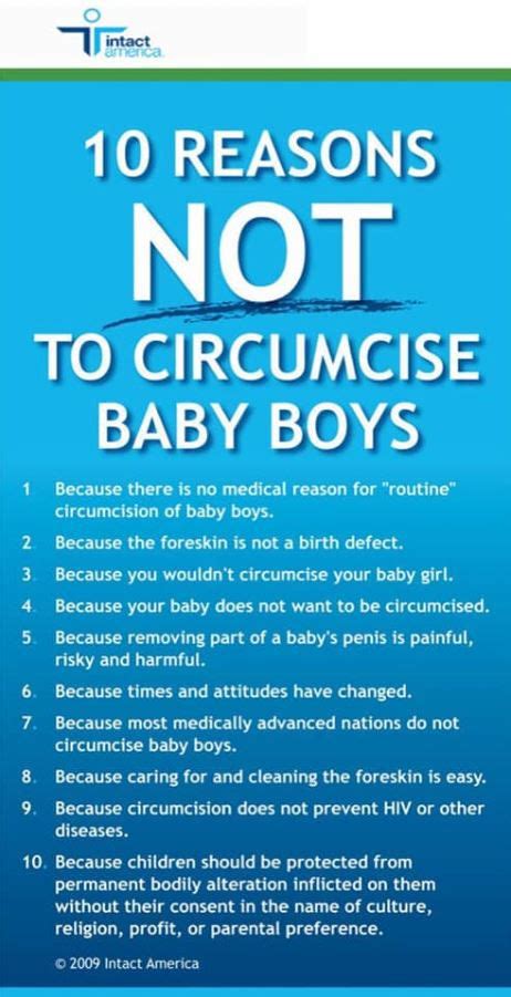 10 Reasons Not To Circumcise