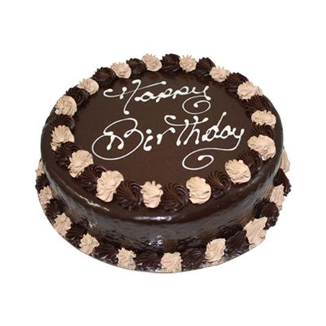 Chocolate birthday cake for a tenth birthday or anniversary celebration. Chocolate Mud Round Happy Birthday Cake | Just Cakes