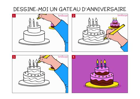 10 petits dessins faciles à faire special ghibli. Apprendre à dessiner un gâteau d'anniversaire en 3 étapes