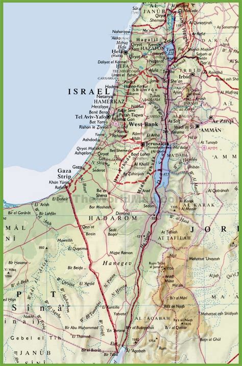Cartina muta fisica e politica dell abruzzo da stampare fisico. Detailed map of Israel with cities