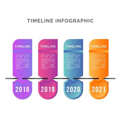 Gradient Timeline Infographic Template Free Vector