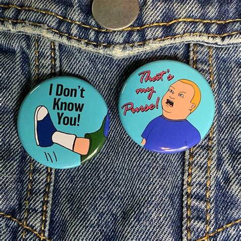Bobby Hill Thats My Purse Button Set Etsy Uk Buttons Pinback