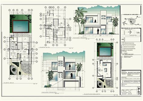 Pin De Arturo Huizar En Representación Arquitectonica Planos De Casas