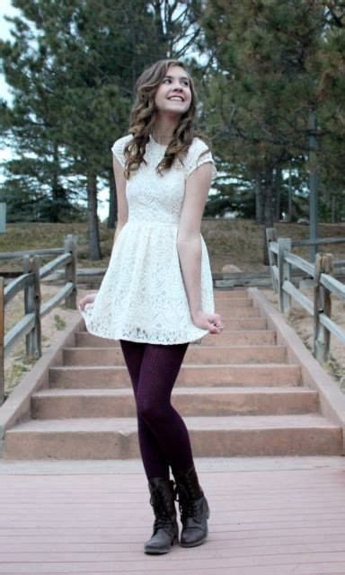 lace dress maroon leggings combat boots womens winter fashion outfits fashion clothes