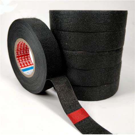 19mmx15m Strong Adhesive Cloth Fabric Tape Black Automotive Heat