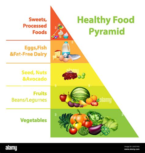 Tableau De La Pyramide Des Aliments Sains Image Vectorielle Stock Alamy