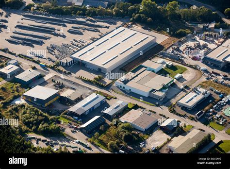 Aerial View Industrial Zone Stock Photo Alamy