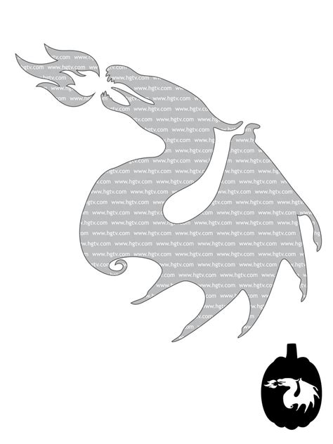 Follow the directions here to enter your pumpkin creation for a chance to win an alex and ani bracelet! Fire-Breathing Dragon Pumpkin Carving Stencil | HGTV