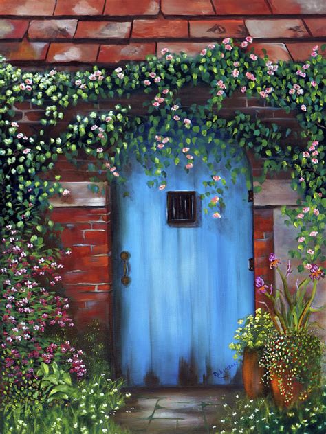 Behind The Blue Door Painting By Joanne Lopez Robinson Pixels