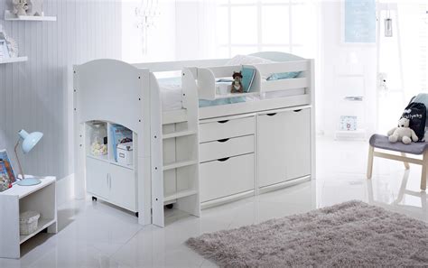 But for older kids and adults, this bunk bed quad is really comfortable! Scallywag Convertible Cabin Bed with 3 Drawer Chest ...
