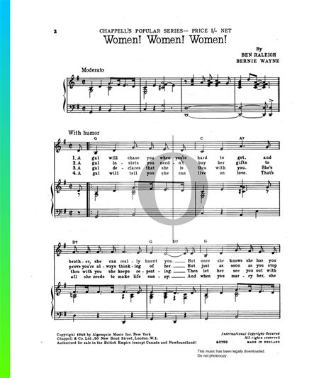 women women women bladmuziek uit piano stem pdf downloaden en streamen oktav