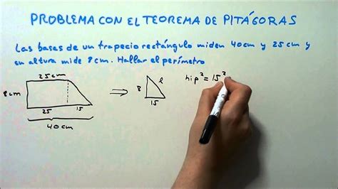 Problema 2 Con El Teorema De Pitagoras Hd Youtube