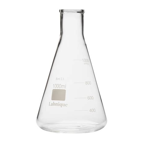 Glass Conical Flaskerlenmeyer Flask With Narrow Mouth 1000ml Pack O