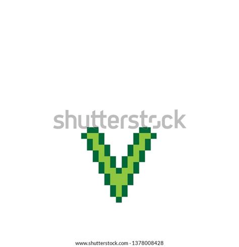 Alphabet V Pixel Art Stock Vector Royalty Free 1378008428 Shutterstock