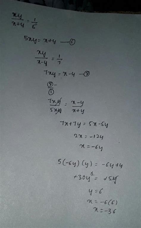 solve for x and y xy x y 1 5 xy x y 1 7