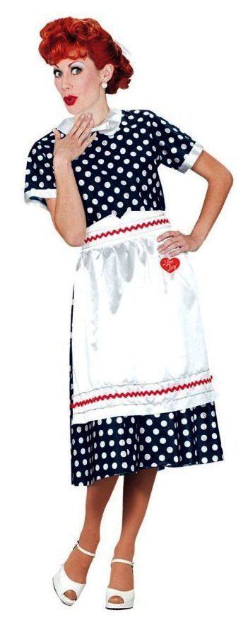 costumes i love lucy blue and white polka dot dress costume set xr lucycostunedress all