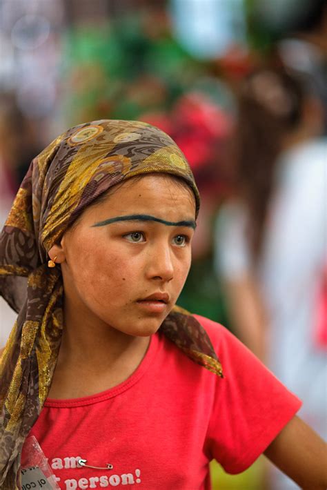 Global Musings — An ethnic Uyghur girl with a drawn on unibrow ...