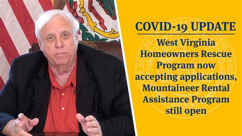 Covid 19 Update West Virginia Homeowners Rescue Program Now Accepting