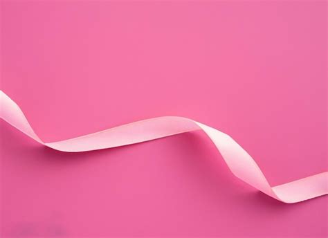 Premium Ai Image Pink Ribbon On Pink Background