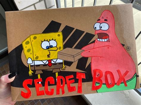 Secret Box Spongebob Spongebob Secret Box Birthday Present For