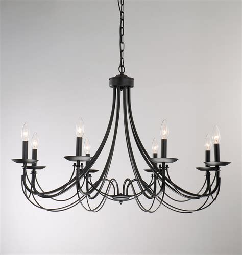 Iron 8 Light Black Chandelier Free Shipping Today