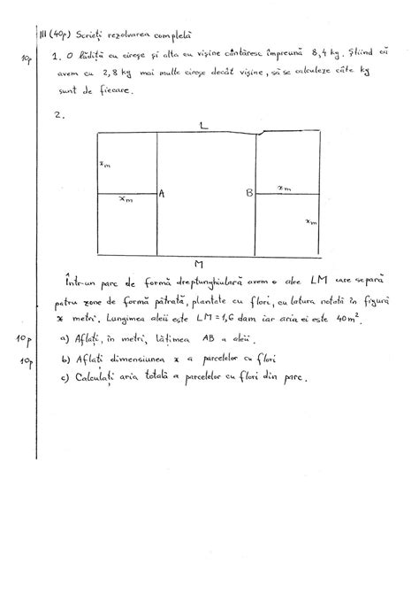 Ogeometrie Teza La Matematica Clasa 5 Semestrul 2