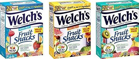 Welchs Fruit Snacks Variety Pack Of 3 Flavor Tangy Fruit