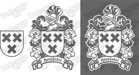 Escudo heráldico del apellido Hernández vectorizado