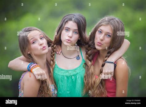 Group Of Healthy Teen Girls Stock Photo Alamy