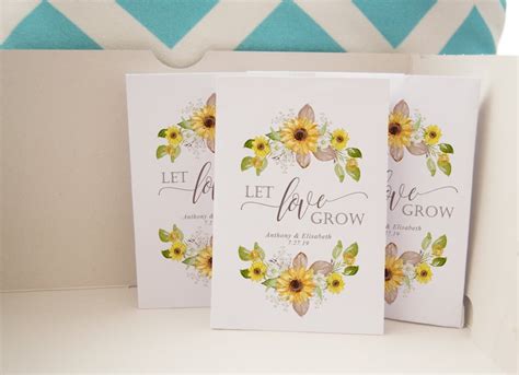 20 Custom Seed Packets Let Love Grow Packets Wedding Favor Etsy Uk