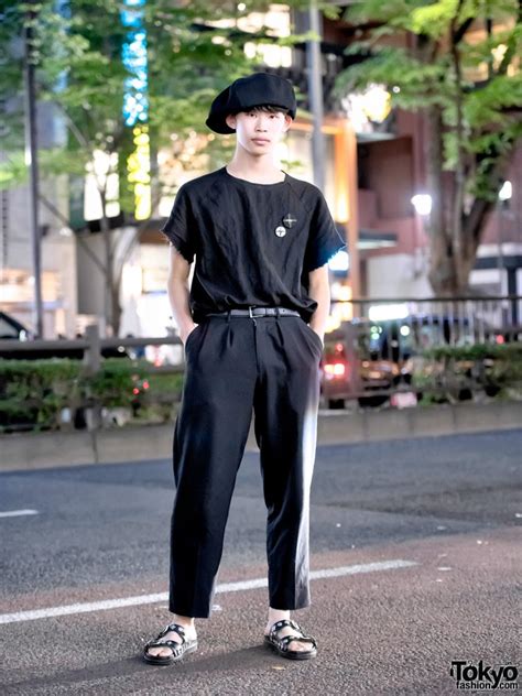 japanese male model in harajuku w minimalist street style tokyo fashion