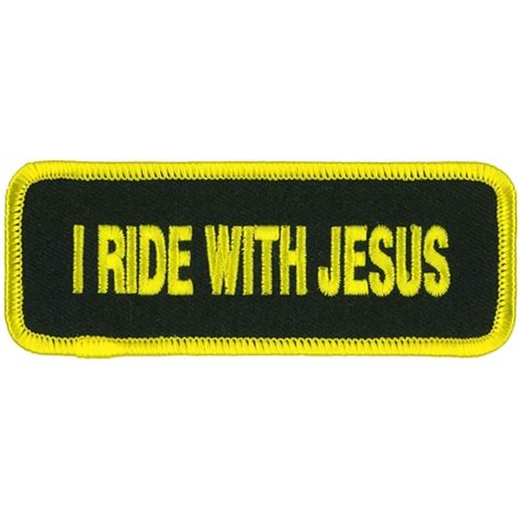 I Ride With Jesus Embroidered Biker Patch Hot Leather Patches