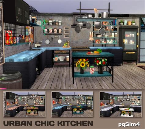 Pqsims4 Urban Chic Kitchen Sims 4 Downloads