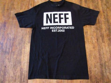 Neff Brand Neff Inc Est 2002 Big Spellout Ss Black T Shirt Size M Ebay