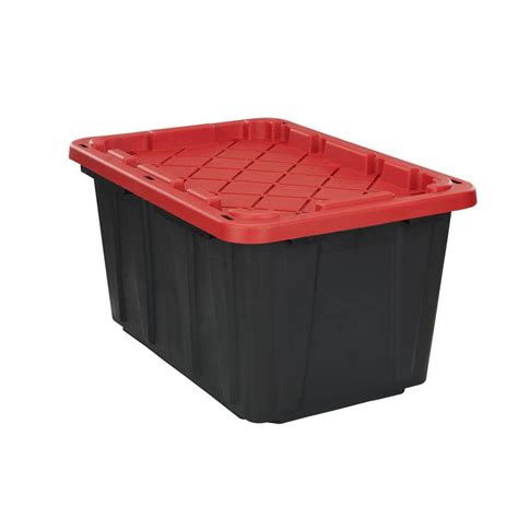 Have A Question About Hdx 27 Gal Tough Storage Tote In Black With Red