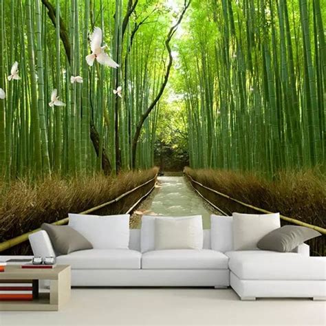 3d Bamboo Mural Enjoy Life And Feel The Beauty Of Nature Decorative