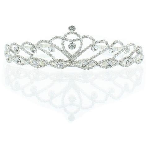 kate marie iris silver rhinestone crown tiara 27 liked on polyvore featuring accessories h