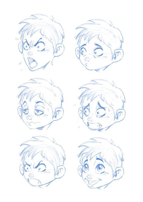 How To Draw A Cartoon Face Facial Expressions Drawing Cartoon